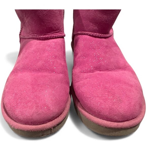 ✨ UGG Classic Mini “Milky Way” Pink Raspberry Sparkle Boots - Women’s Size 7 - Picture 4 of 7